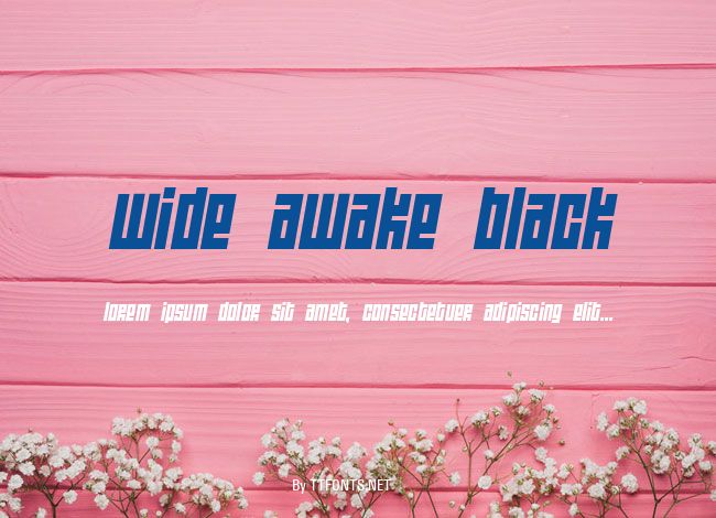 Wide awake Black example